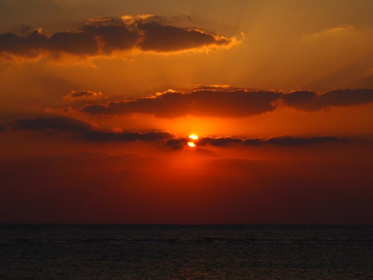 【ハニブ】兼母海岸の夕日 6