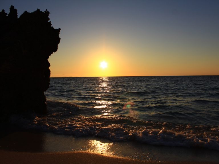 【ハニブ】兼母海岸の夕日 8